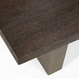 June Modern Dark Grey & Walnut Dining Table