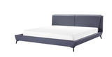 Eastern King Burbank Modern Grey Leatherette Bed