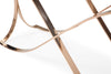 Reklaw Modern Smoked Glass & Rosegold Console Table