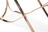 Reklaw Modern Smoked Glass & Rosegold Console Table