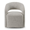 Kadoka Modern Light Grey Fabric Dining Chair with Castor Wheels