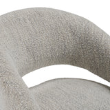 Kadoka Modern Light Grey Fabric Dining Chair with Castor Wheels