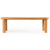 Kamari Outdoor Teak & Grey Olefin Fabric Dining Table Set