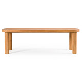 Kamari Outdoor Teak & Grey Olefin Fabric Dining Table Set