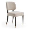 Kathy Modern Beige Fabric + Oak Dining Chair (Set of 2)