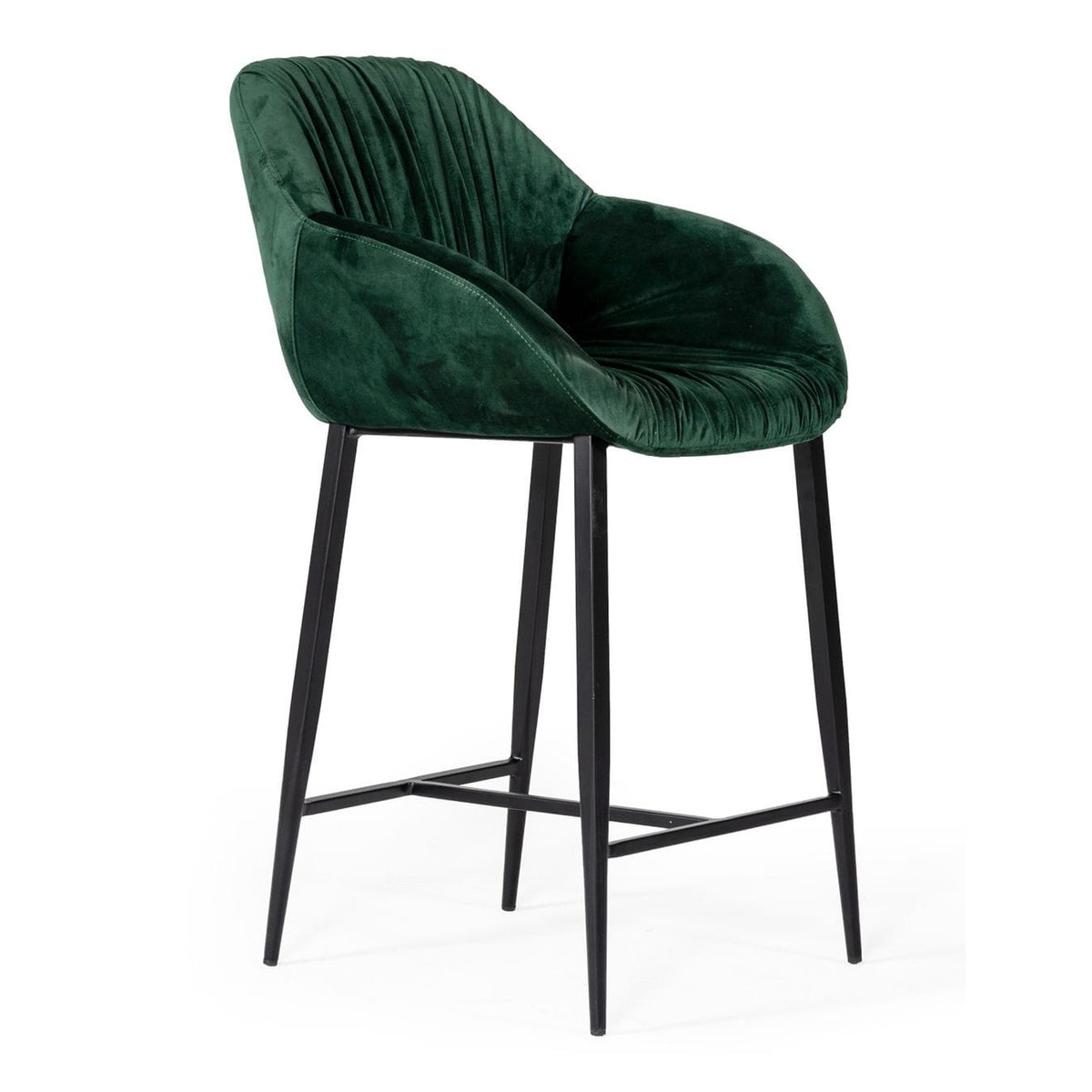 Katrina Modern Green Fabric Bar Stool