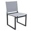 Kayak Modern Outdoor Dark Charcoal Dining Chair (Set of 2)