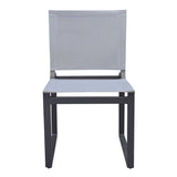 Kayak Modern Outdoor Dark Charcoal Dining Chair (Set of 2)