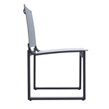 Kayak Modern Outdoor Dark Charcoal Dining Chair (Set of 2)