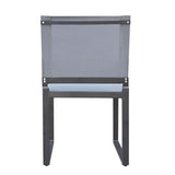 Kayak Modern Outdoor Dark Charcoal Dining Chair (Set of 2)
