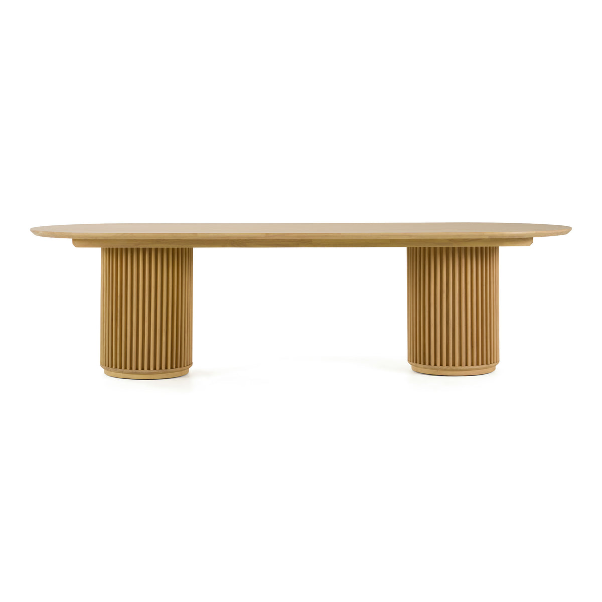 Kayce Modern Natural Oak Oval Dining Table