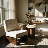 Kaylie Contemporary Off White Accent Chair
