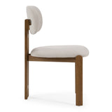 Kelsey Modern Light Grey Fabric + Brown Ash Dining Chair