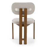 Kelsey Modern Light Grey Fabric + Brown Ash Dining Chair