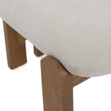 Kelsey Modern Light Grey Fabric + Brown Ash Dining Chair
