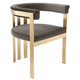 Kersey Glam Grey Velvet Accent Chair