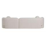 Khan Modern 4-Seater Off White Fabric Sofa
