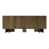 Kiefer Modern Faux Travertine Ceramic + Bronze Buffet