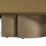 Kiefer Modern Faux Travertine Ceramic + Bronze Buffet