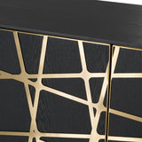 Kilson Modern Black Oak & Champagne Gold Buffet
