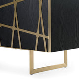 Kilson Modern Black Oak & Champagne Gold Buffet