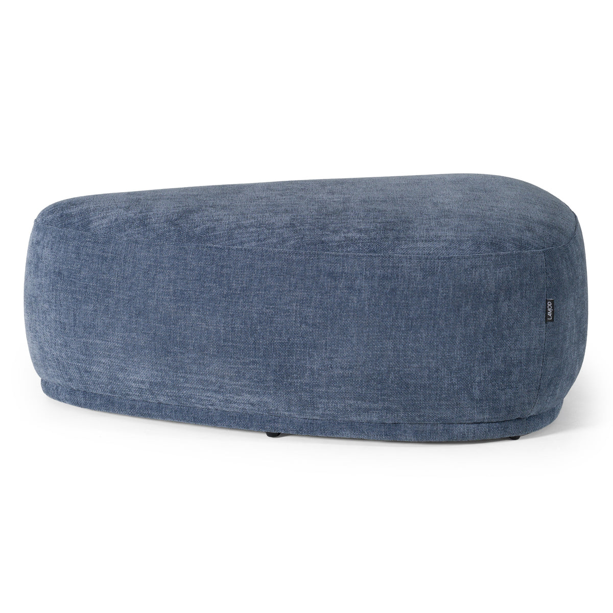 Kinsey Modern Blue Large River Rock Ottoman