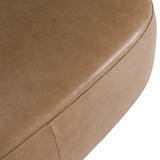 Kinsey Modern Tan Leather Large River Rock Ottoman