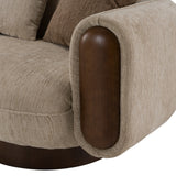Kiran Modern Beige + Brown Fabric Sofa