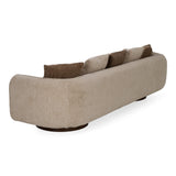 Kiran Modern Beige + Brown Fabric Sofa