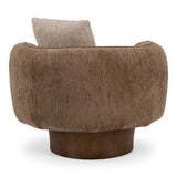 Kiran Modern Brown + Beige Swivel Accent Chair