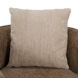 Kiran Modern Brown + Beige Swivel Accent Chair