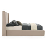 Kiro Modern Tan Fabric Bed