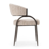 Kobe Modern Beige Fabric Dining Chair