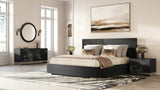 Cirque Modern Black Ash Round Mirror