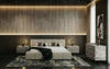 Eastern King Lamont + Aria Modern Beige Fabric + Grey Texture 4-Piece Bedroom Set