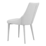 Lane Modern White Leatherette Dining Chair
