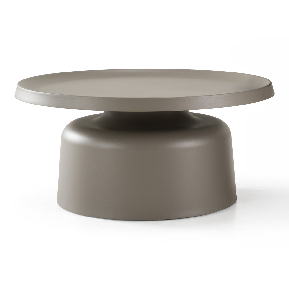 Lanuza Outdoor Taupe End Coffee Table