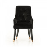 Larissa Modern Black Fabric Dining Chair