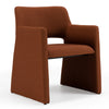 Lasara Modern Rust Fabric Dining Chair