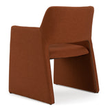 Lasara Modern Rust Fabric Dining Chair