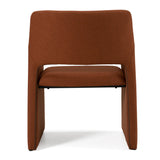 Lasara Modern Rust Fabric Dining Chair