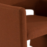 Lasara Modern Rust Fabric Dining Chair