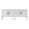 Leah Contemporary White High Gloss & Champagne Gold Buffet