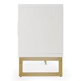 Leah Contemporary White High Gloss & Champagne Gold Buffet
