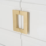 Leah Contemporary White High Gloss & Champagne Gold Buffet