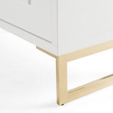 Leah Contemporary White High Gloss & Champagne Gold Buffet