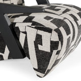 Leana Modern Black & White Fabric Accent Chair