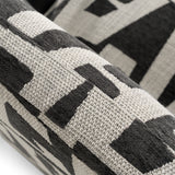 Leana Modern Black & White Fabric Accent Chair