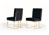 Legend Modern Black & Gold Dining Chair (Set of 2)