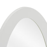 Legend Modern White High Gloss Oval Mirror